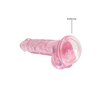 Dildo różowe z mocną przyssawką różowy orgazm 19cm